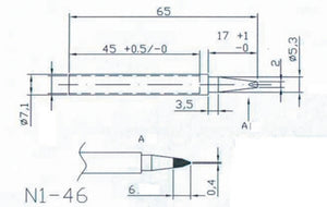 Hq solder tip4 vervangingstip voor solder20 30