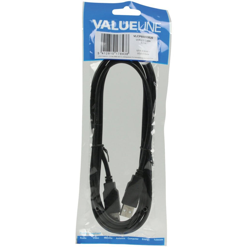 Load image into Gallery viewer, Valueline valueline usb 2.0 kabel 2 m zwart
