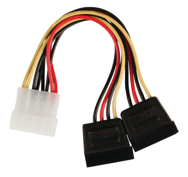 Load image into Gallery viewer, Valueline vlcp73520v015 interne stroom splitterkabel molex mannelijk - 2x sata 15-pins vrouwelijk 0,15 m veelkleurig
