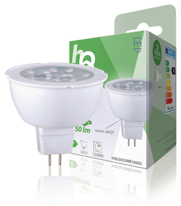 Hq lgu53 mr16002 led-lamp mr16 gu5.3 5,5 w 350 lm 2 700 k