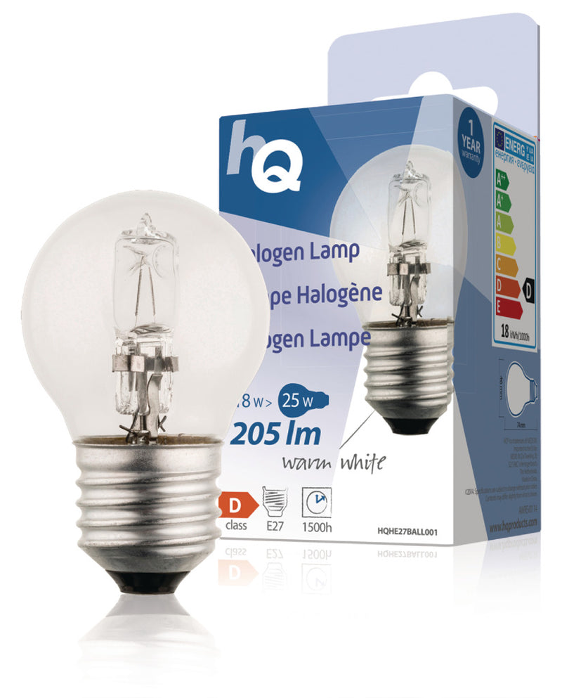 Load image into Gallery viewer, Hq hq hqhe27 ball001 halogeenlamp kogel e27 18 w 205 lm 2 800 k
