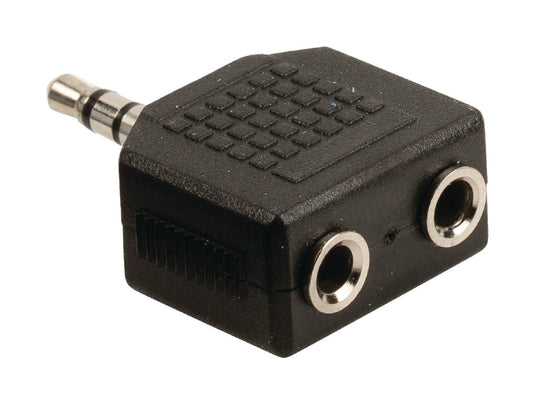 Valueline vlab22945b audio-splitter 3,5 mm male - 2x female zwart