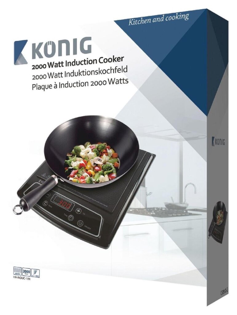 Load image into Gallery viewer, K ouml;nig induction cooker 2000 w black
