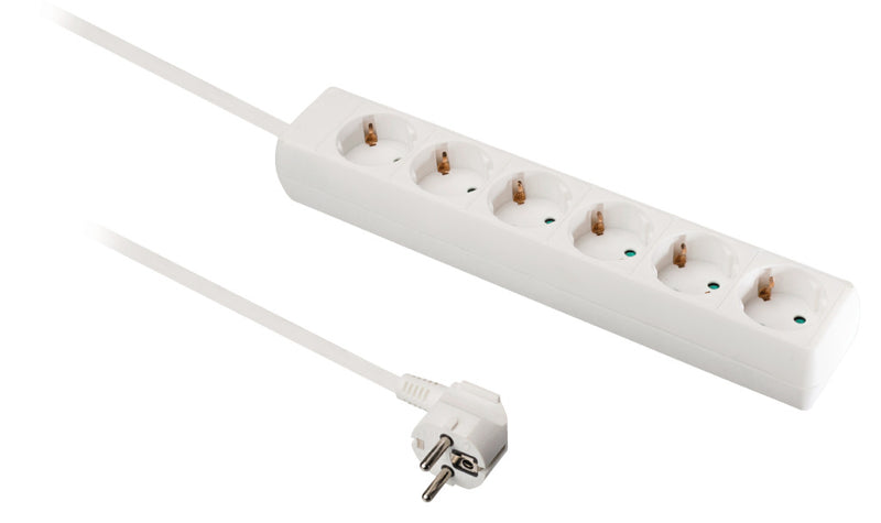 Load image into Gallery viewer, Valueline vles630f001wh stekkerdoos 6-wegs 3.00 m wit
