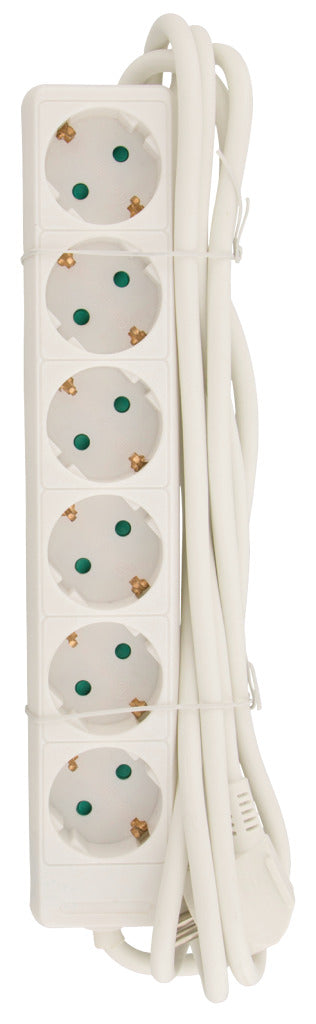 Load image into Gallery viewer, Valueline vles630f001wh stekkerdoos 6-wegs 3.00 m wit
