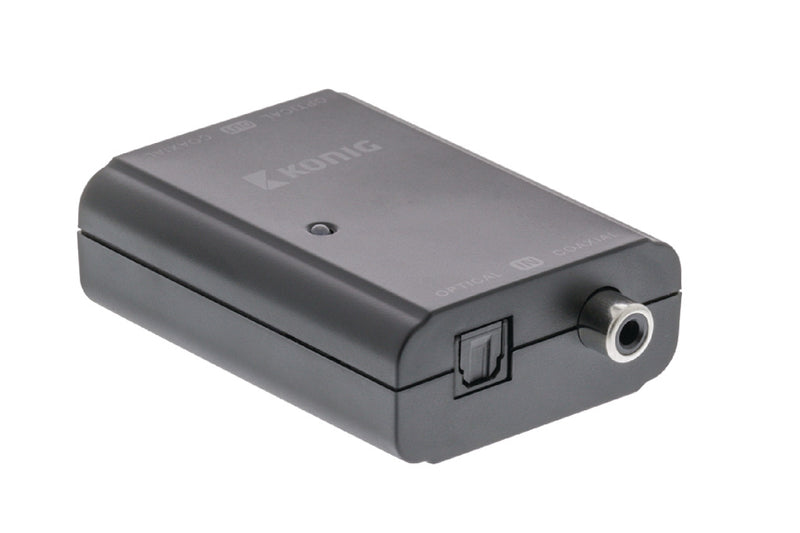 Load image into Gallery viewer, K ouml;nig König KNACO2502 Digitale Audio Converter 1x Toslink Female + 1x S pdif (rca) Female 1x Toslink Female + 1x S pdif (rca) Female Donkergrijs
