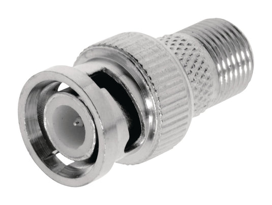 Valueline vlsp41965m antenne adapter bnc male - f-connector female zilver
