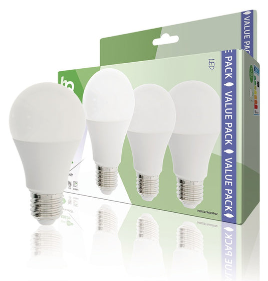 Hq le27a603p02 led lamp 3 stuks e27 a60 9 w 806 lm 2700 k