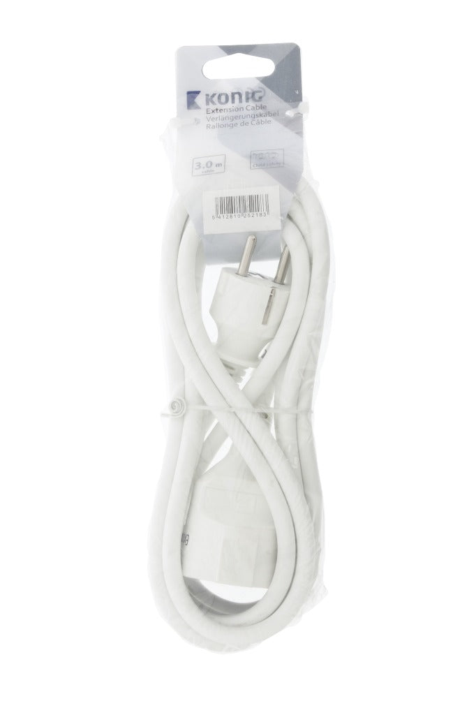 Load image into Gallery viewer, Jipy k ouml;nig ec103f1wh stroom verlengkabel 3 m h05vv-f 3g1.5 ip20 wit
