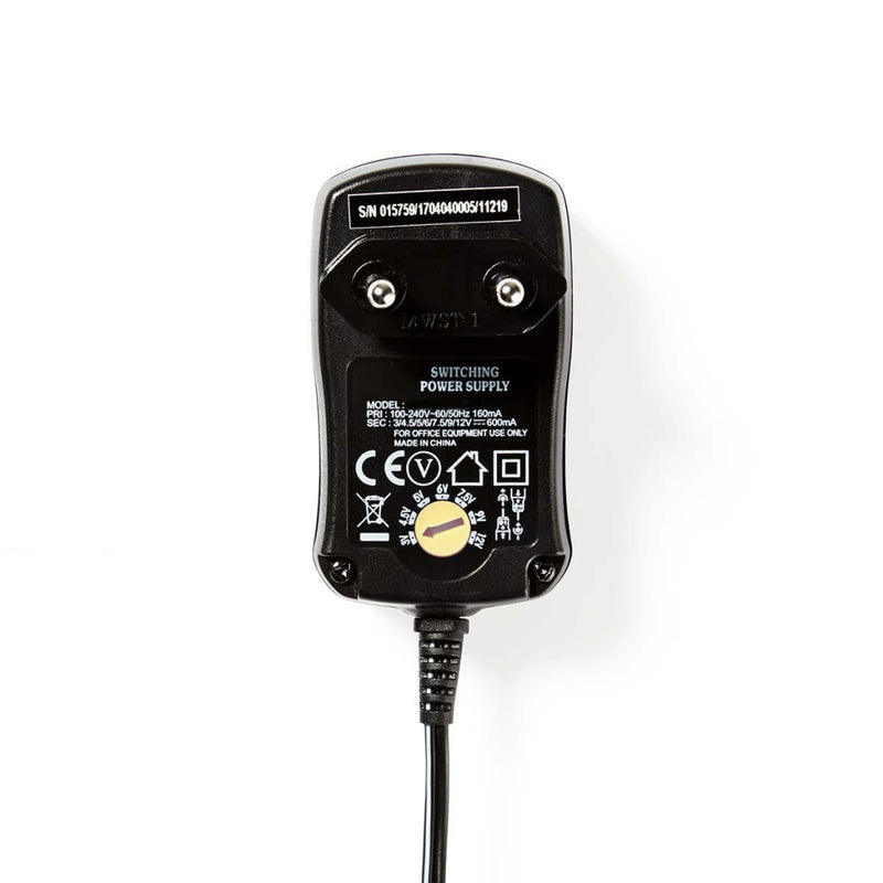 Load image into Gallery viewer, Nedis acpa006 universele ac-voedingsadapter 3 4,5 5 6 7,5 9 12 v dc 0,6 a
