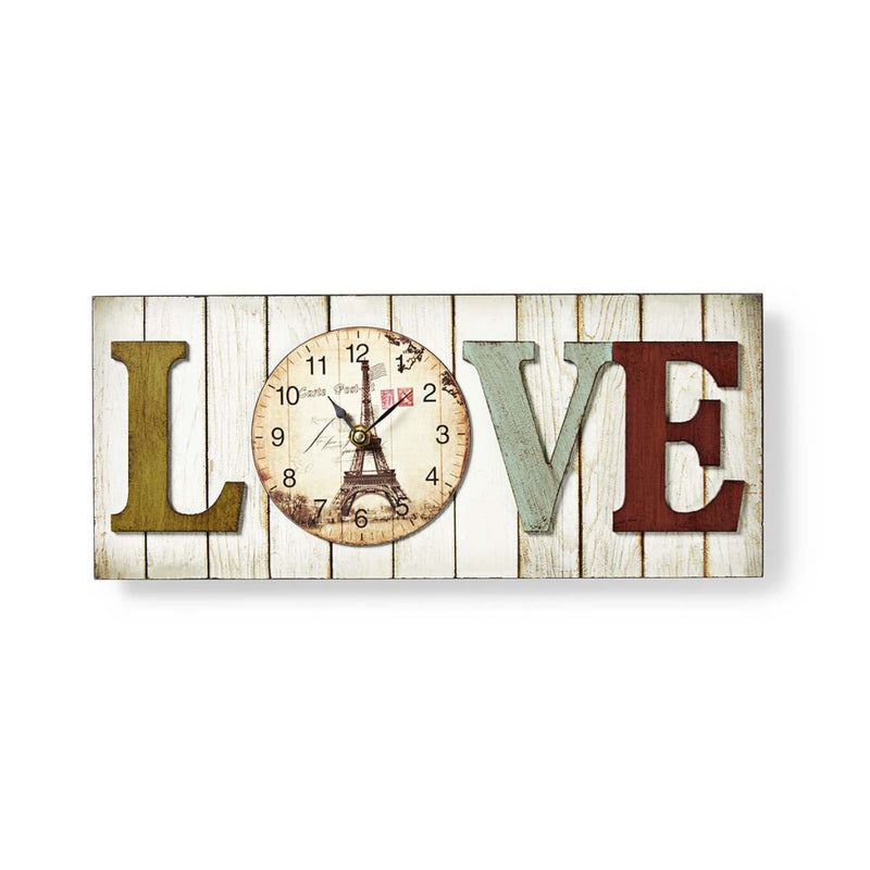 Load image into Gallery viewer, Nedis CLWA001WDL40 Houtstijl Wandklok In Lijst Model #039;love #039;
