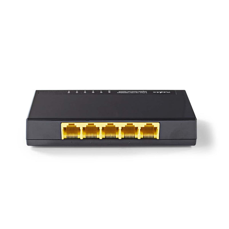 Load image into Gallery viewer, Nedis nswh5p100bk netwerkswitch 5 poorten 1 gbps led-indicatielampjes
