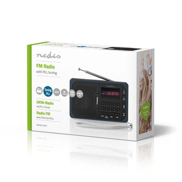 Nedis rdfm2100gy fm-radio 3,6 w usb-poort microsd-kaartsleuf zwart grijs