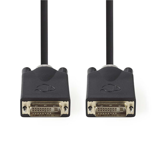 Nedis ccbp32000at20 dvi-kabel dvi-d 24+1-pins male - dvi-d 24+1-pins male 2,0 m antraciet