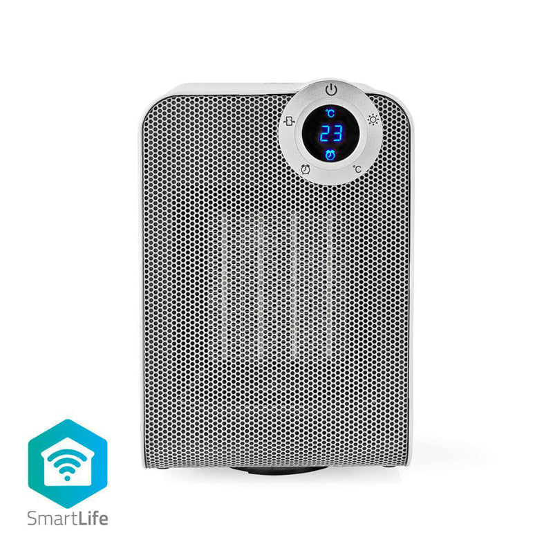 Load image into Gallery viewer, Nedis wififnh20cwt slimme ventilatorverwarming met wi-fi compact thermostaat oscillatie 1800 w wit
