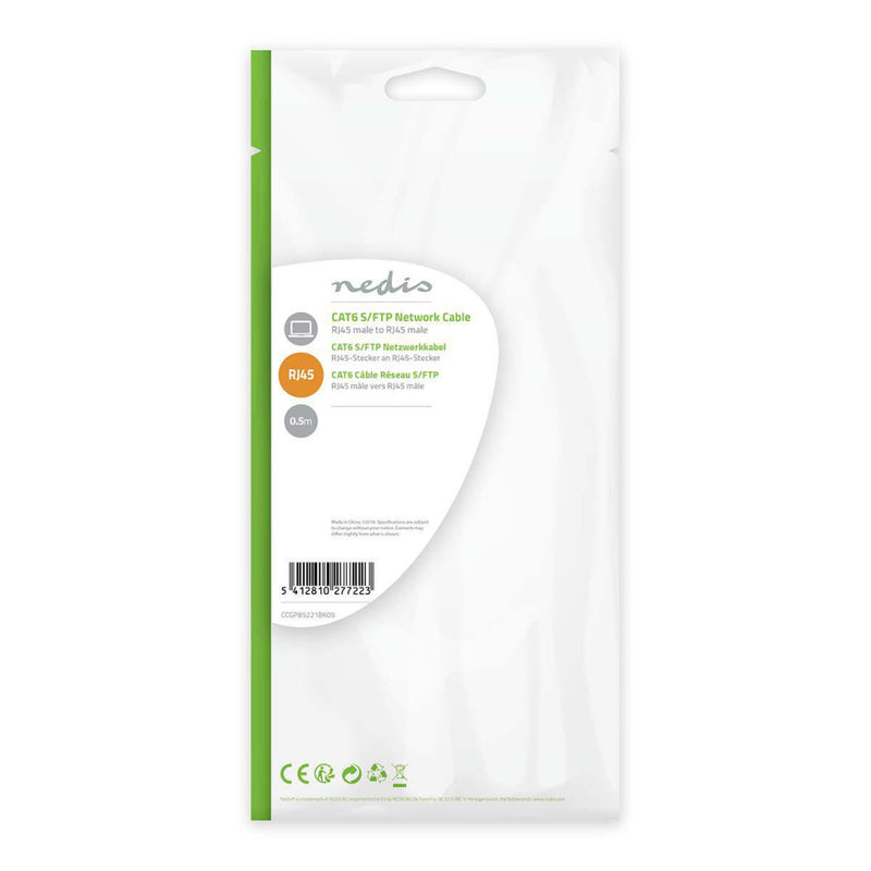 Load image into Gallery viewer, Nedis ccgp85221bk05 cat6 s ftp-netwerkkabel rj45 male - rj45 male 0,5 m zwart
