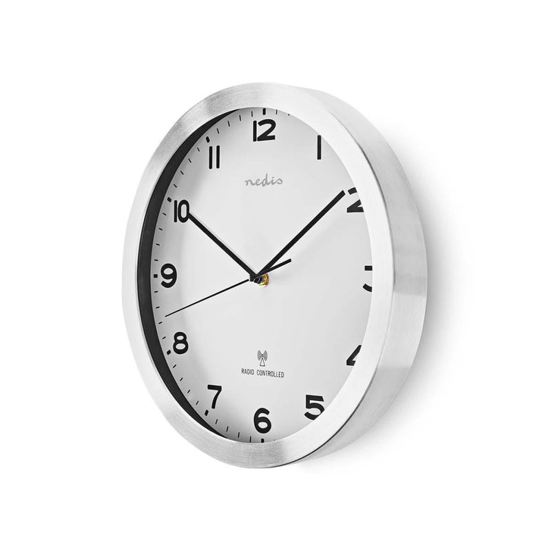 Load image into Gallery viewer, Nedis CLWA110RWT Radiogestuurde Wandklok 30 Cm Wit
