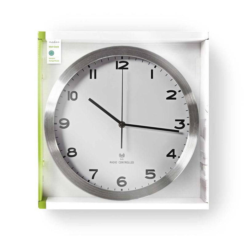 Load image into Gallery viewer, Nedis CLWA110RWT Radiogestuurde Wandklok 30 Cm Wit

