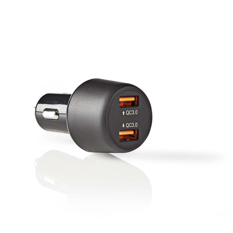 Load image into Gallery viewer, Nedis CCQC600ABK Autolader 3,0 A 2x Usb (qc 3.0) Zwart
