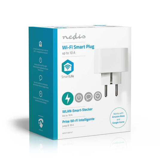 Nedis wifip130fwt wi-fi smart plug schuko type f 10 a
