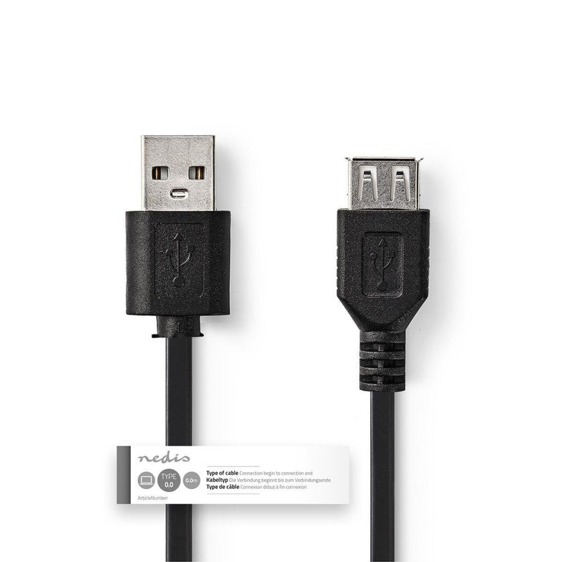 Load image into Gallery viewer, Nedis ccgt60010bk10 kabel usb 2.0 a male - usb a female 1,0 m zwart
