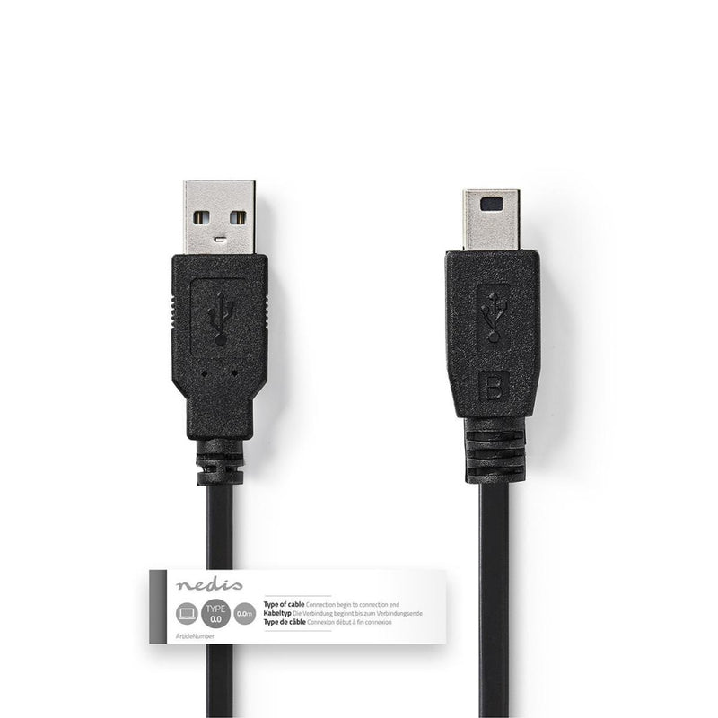 Load image into Gallery viewer, Nedis ccgt60300bk10 kabel usb 2.0 a male - mini 5-pins male 1,0 m zwart

