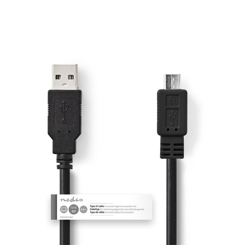 Load image into Gallery viewer, Nedis ccgt60500bk20 kabel usb 2.0 a male - micro b male 2,0 m zwart
