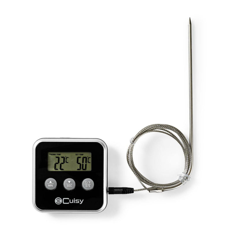 Load image into Gallery viewer, Nedis kath105bk vleesthermometer 0 - 250 deg;c digitaal display timer
