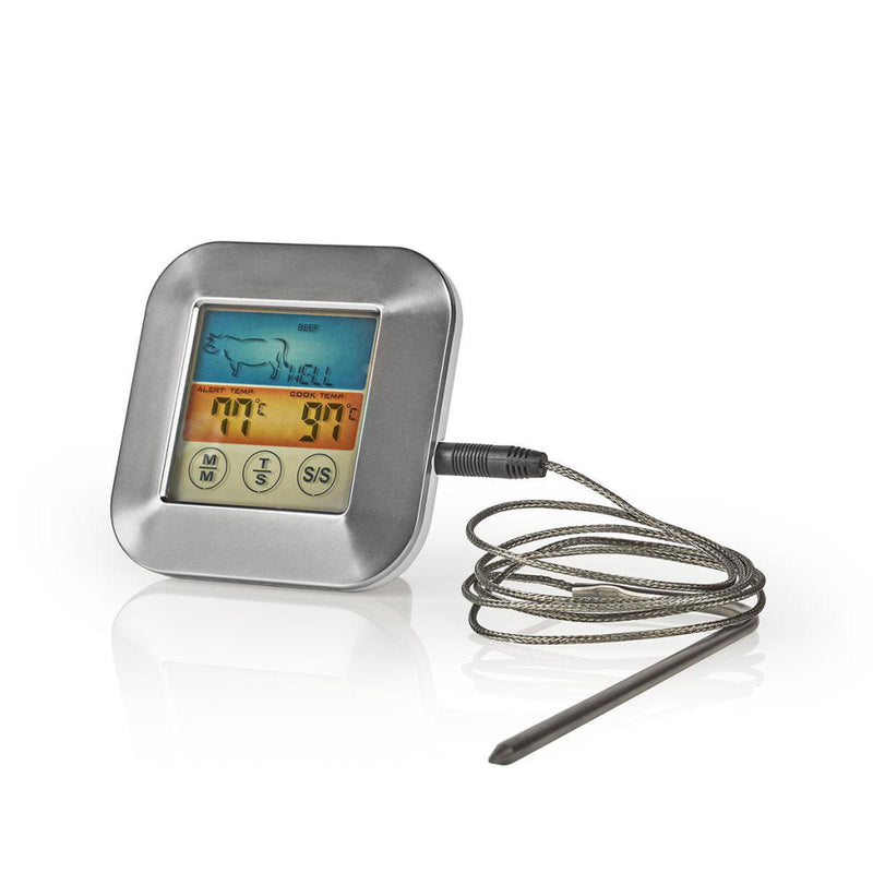 Load image into Gallery viewer, Nedis kath106si vleesthermometer 0 250 deg;c kleurendisplay timer
