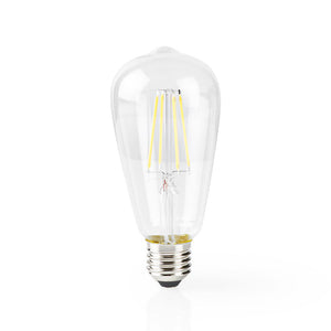 Nedis wifilf10wtst64 wi-fi smart led filamentlamp e27 st64 5 w 500 lm