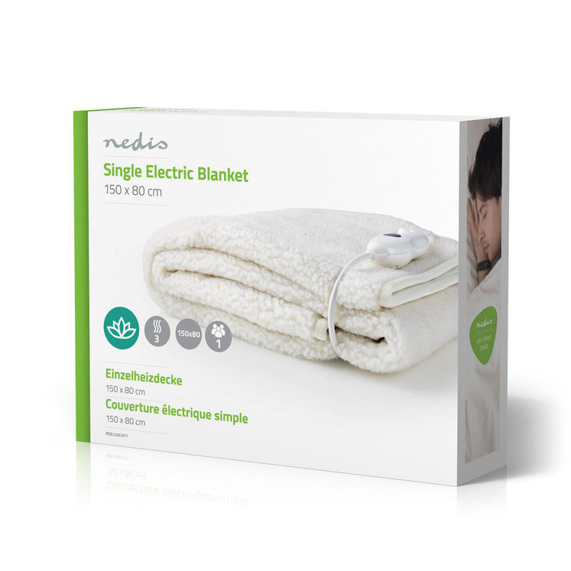 Load image into Gallery viewer, Nedis pebl120cwt1 elektrische deken onderdeken 150 x 80 cm 3 heat settings indicator light overheat protection
