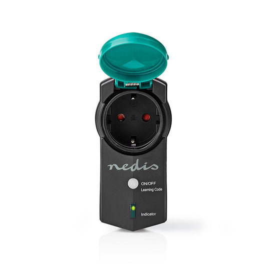 Nedis rfpom120fbk rf smart stekker outdoor ip44 aan uit rf mesh range extender schuko type f 3680 w