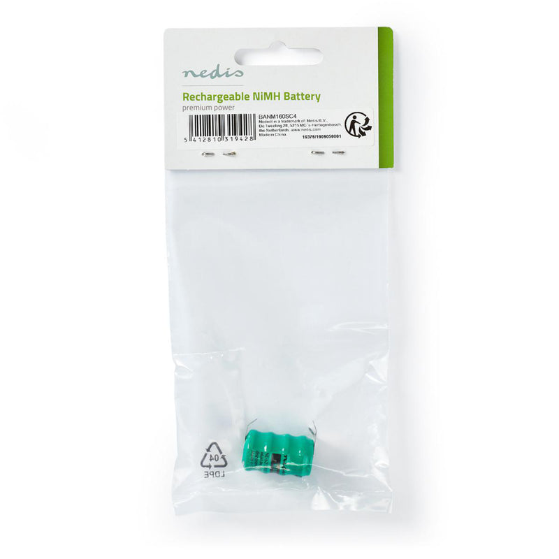 Load image into Gallery viewer, Nedis banm160sc4 nikkel-metaalhydride-accu 4,8 v 80 mah soldeerlip
