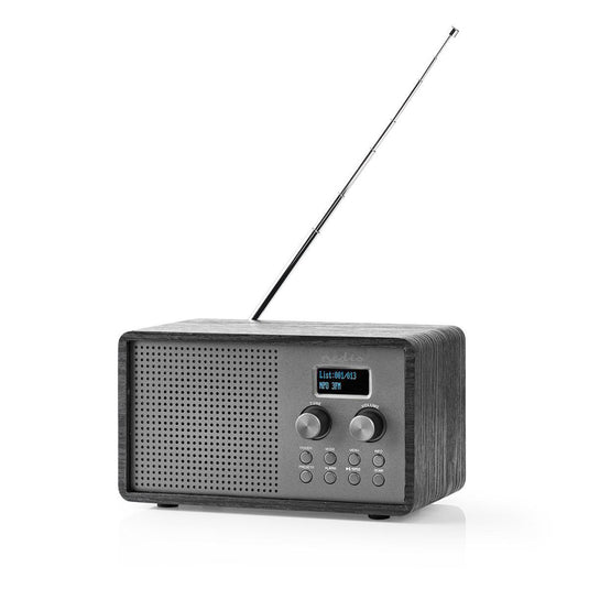 Nedis rddb5110bk dab+ radio 4,5 w fm klok wekkerfunctie zwart