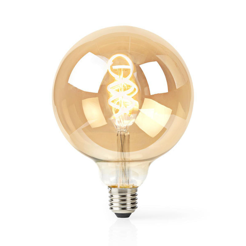 Load image into Gallery viewer, Nedis wifilt10gdg125 wi-fi warm tot koel wit led filamentlampgedraaid e27 g125 5,5 w 350 lm
