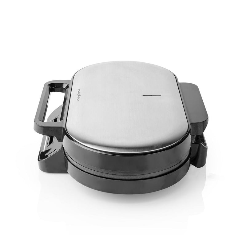 Load image into Gallery viewer, Nedis kawp110fbk dubbel wafelijzer 2x 14 cm 1200 w zwart
