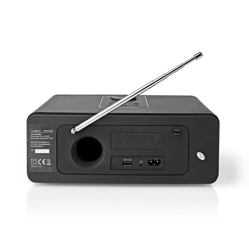 Load image into Gallery viewer, Nedis RDIN5005BK Internetradio 42 W Dab+ Fm Bluetooth® Afstandsbediening Zwart zilver
