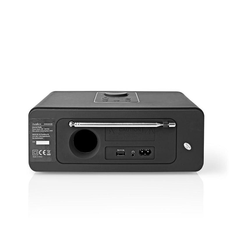 Load image into Gallery viewer, Nedis RDIN5005BK Internetradio 42 W Dab+ Fm Bluetooth® Afstandsbediening Zwart zilver

