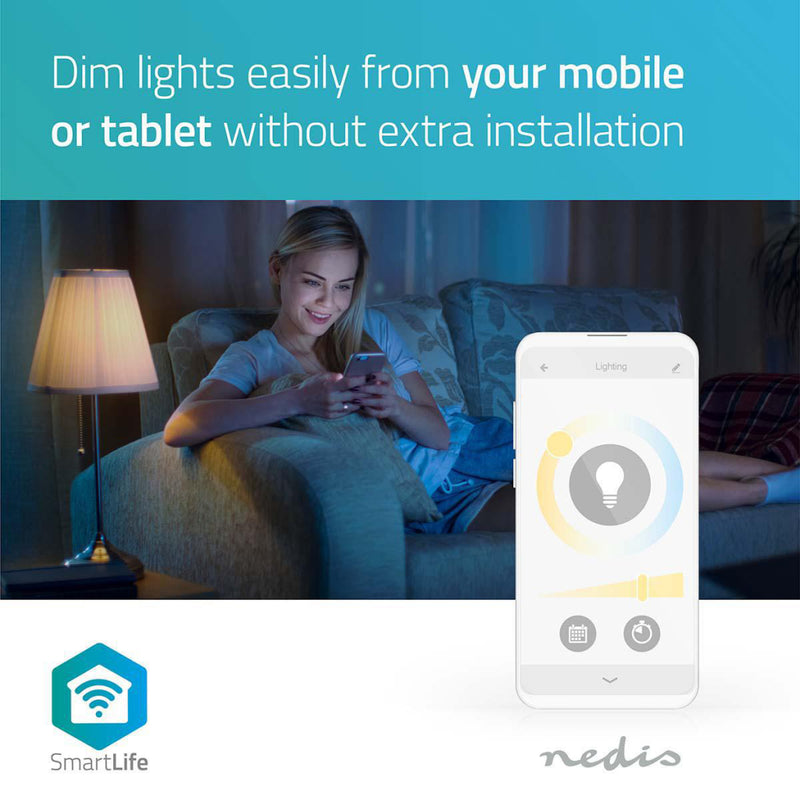 Load image into Gallery viewer, Nedis wifilw12wte27 smartlife led bulb wi-fi e27 800 lm 9 w warm wit 2700 k energieklasse: a+ android trade; ios diameter: 60 mm a60

