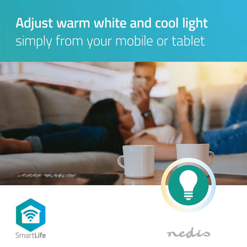 Load image into Gallery viewer, Nedis wifilw12wte27 smartlife led bulb wi-fi e27 800 lm 9 w warm wit 2700 k energieklasse: a+ android trade; ios diameter: 60 mm a60
