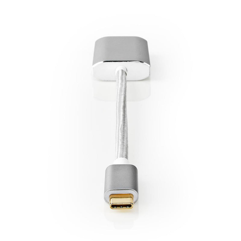 Load image into Gallery viewer, Nedis cctb64680al02 usb-adapter usb 3.2 gen 1 usb type-c trade; male hdmi trade; connector 0.20 m rond verguld gebreid nylon zilver cover window box

