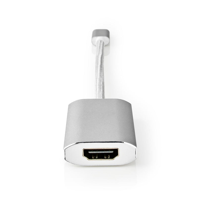 Load image into Gallery viewer, Nedis cctb64680al02 usb-adapter usb 3.2 gen 1 usb type-c trade; male hdmi trade; connector 0.20 m rond verguld gebreid nylon zilver cover window box
