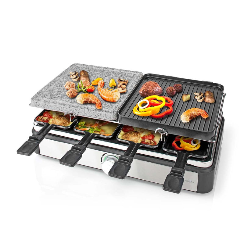 Load image into Gallery viewer, Nedis fcra300fbk8 raclette steen grill voor 8 personen
