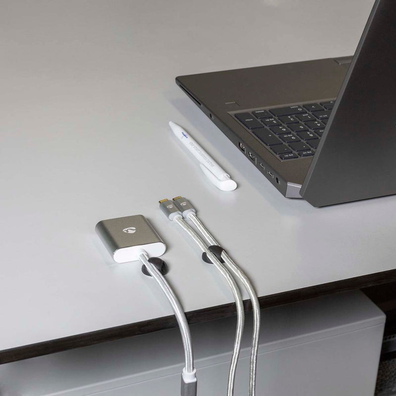 Load image into Gallery viewer, Nedis cmgc20026bk kabelmanagement kabelclip click go 6 stuks aantal slots: 2 sleuven maximale kabeldikte: 5.3 mm tpe zwart
