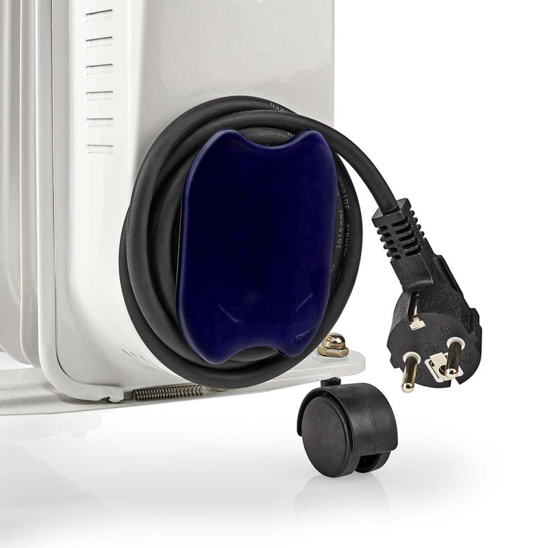 Load image into Gallery viewer, Nedis htoi30wt11 mobiele olieradiator 1000 1500 2500 w 11 vinnen instelbare thermostaat 3 warmte standen omvalpreventie wit
