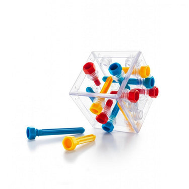 Smartgames criss cross cube - 3d logisch denkspel - 80 educatieve schroefuitdagingen - iq breinbreker transparante kubus - vanaf 8 jaar