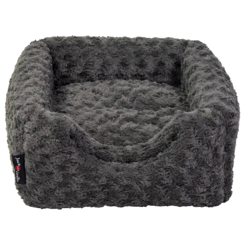 Load image into Gallery viewer, Jack and vanilla huisdierengrot softy s 40x40x39 cm rosette grijs
