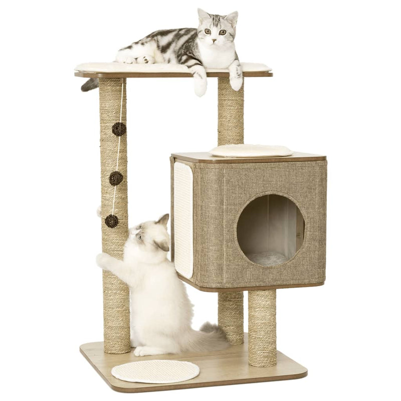 Load image into Gallery viewer, Jack and Vanilla Jack and Vanilla Kattenmeubel Molly 56x56x86 cm bruin

