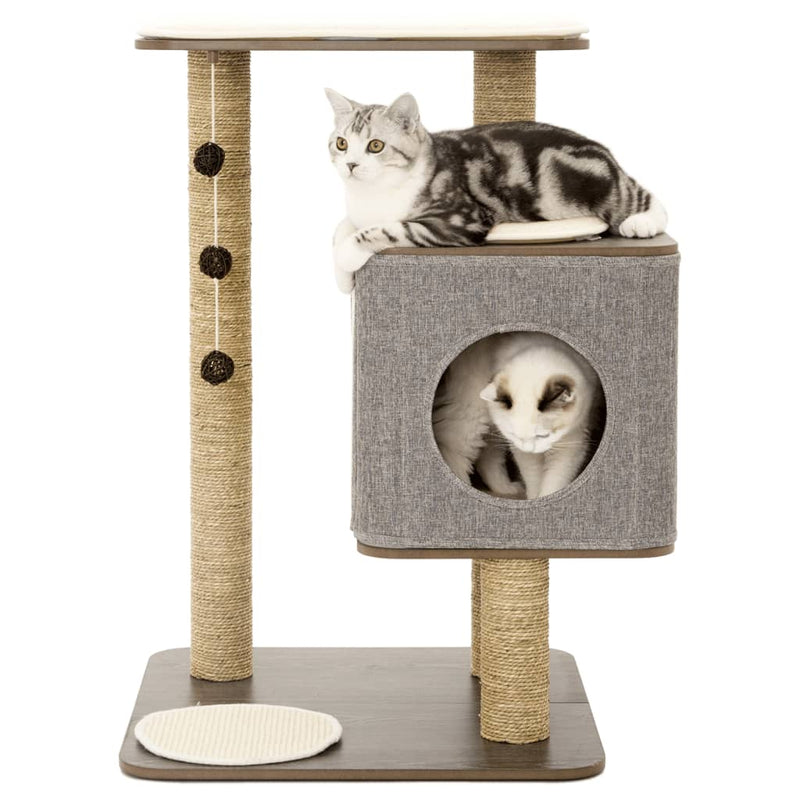 Load image into Gallery viewer, Jack and Vanilla Jack and Vanilla Kattenmeubel Molly 56x56x80 cm grijs

