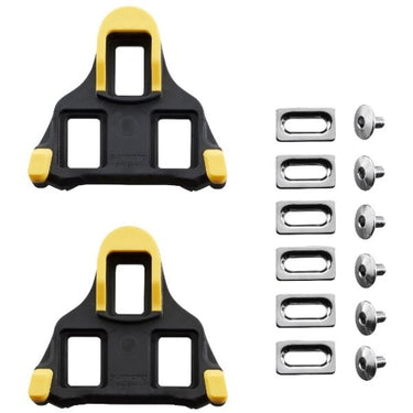 Schoenplaatjes Shimano SM-SH12 SPD-SL met 6 graden speling - geel